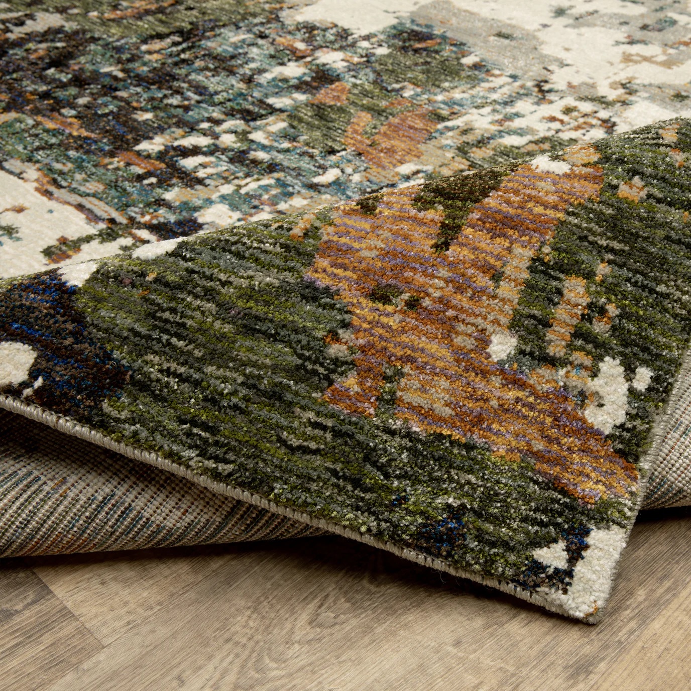 Contemporary Rugs & Transitional Rugs Evolution 981A Ivory - Beige & Lt. Brown - Chocolate Machine Made Rug