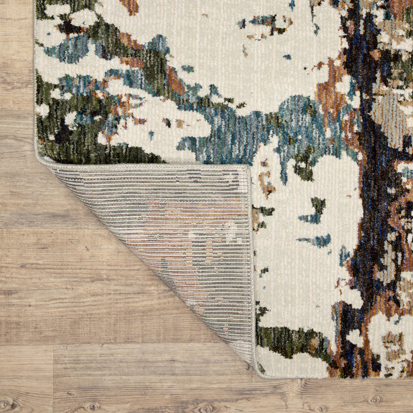 Contemporary Rugs & Transitional Rugs Evolution 981A Ivory - Beige & Lt. Brown - Chocolate Machine Made Rug