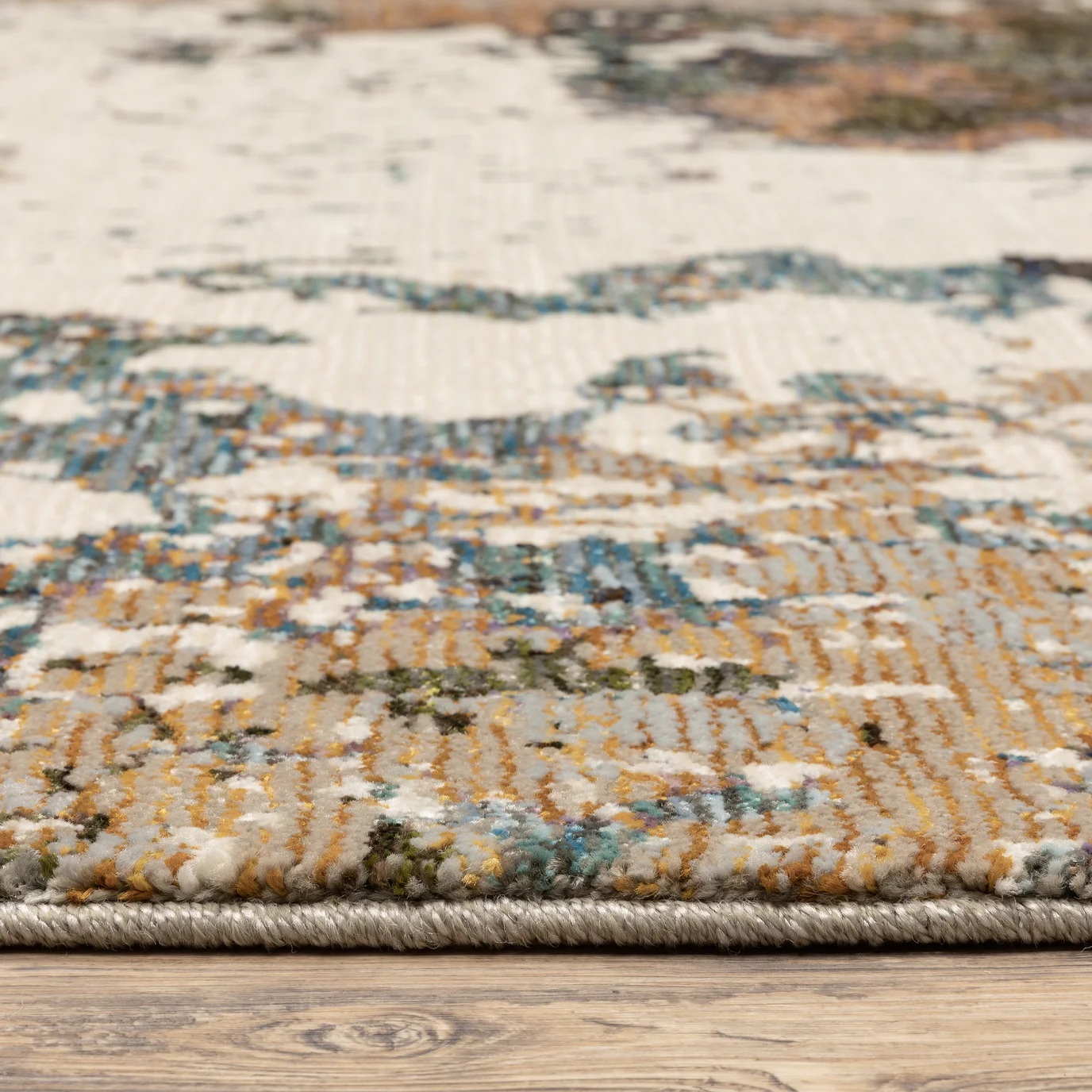 Contemporary Rugs & Transitional Rugs Evolution 981A Ivory - Beige & Lt. Brown - Chocolate Machine Made Rug