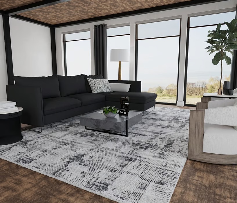 Contemporary Rugs & Transitional Rugs Sonora 39NYF Gray/Ivory Lt. Grey - Grey & Ivory - Beige Machine Made Rug