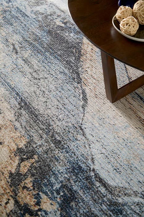 Contemporary Rugs & Transitional Rugs Sonora 39NWF Ivory/Blue Ivory - Beige & Lt. Blue - Blue Machine Made Rug