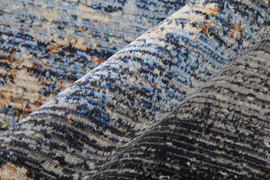 Contemporary Rugs & Transitional Rugs Sonora 39NWF Ivory/Blue Ivory - Beige & Lt. Blue - Blue Machine Made Rug