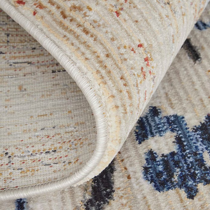 Contemporary Rugs & Transitional Rugs Sonora 39NWF Ivory/Blue Ivory - Beige & Lt. Blue - Blue Machine Made Rug