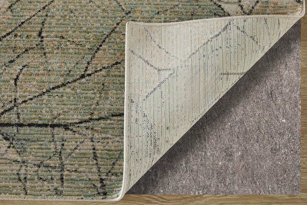 Contemporary Rugs & Transitional Rugs Sonora 39U8F Green/Cream Green & Ivory - Beige Machine Made Rug