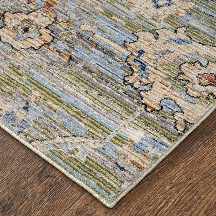 Oushak Rugs Melrose 39P3F Green/Ivory Green & Ivory - Beige Machine Made Rug