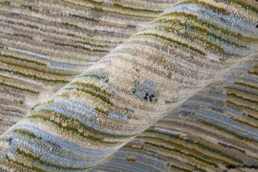 Oushak Rugs Melrose 39P3F Green/Ivory Green & Ivory - Beige Machine Made Rug