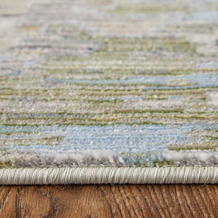 Oushak Rugs Melrose 39P3F Green/Ivory Green & Ivory - Beige Machine Made Rug