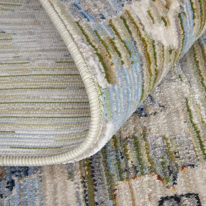 Oushak Rugs Melrose 39P3F Green/Ivory Green & Ivory - Beige Machine Made Rug
