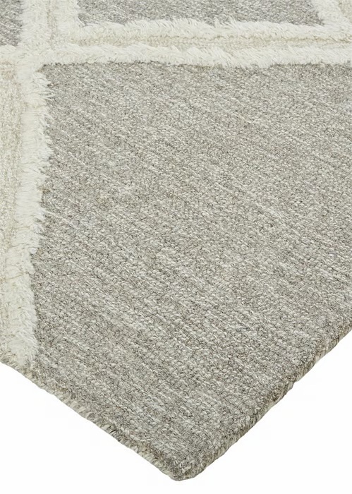 Casual Rugs & Solid Rugs Anica 8009F Brown Lt. Grey - Grey & Ivory - Beige Hand Tufted Rug