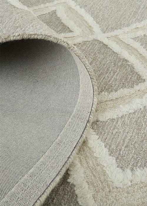 Casual Rugs & Solid Rugs Anica 8009F Brown Lt. Grey - Grey & Ivory - Beige Hand Tufted Rug