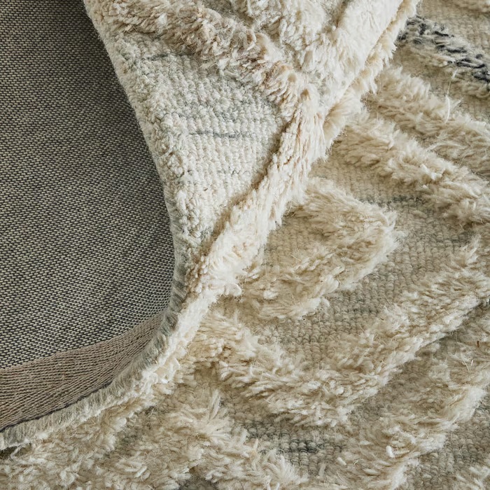 Casual Rugs & Solid Rugs Anica 8004F Ivory/Blue Ivory - Beige & Lt. Blue - Blue Hand Tufted Rug