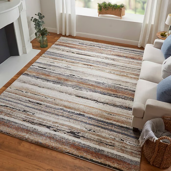 Contemporary Rugs & Transitional Rugs Gilmore 39MQF Ivory/Multi Ivory - Beige & Multi Machine Made Rug