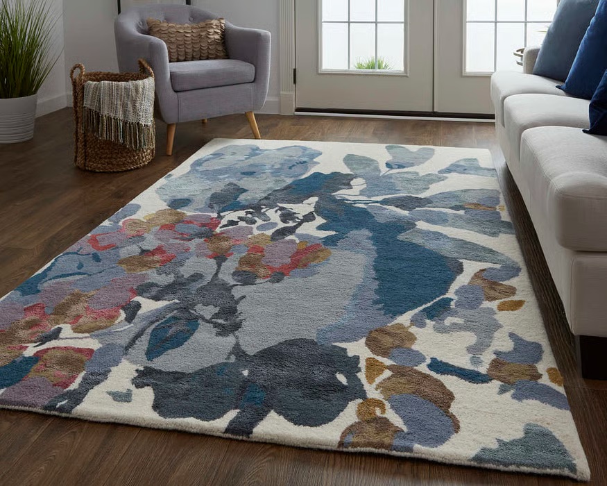 Contemporary Rugs & Transitional Rugs Anica 8869F Ivory - Beige & Multi Hand Tufted Rug