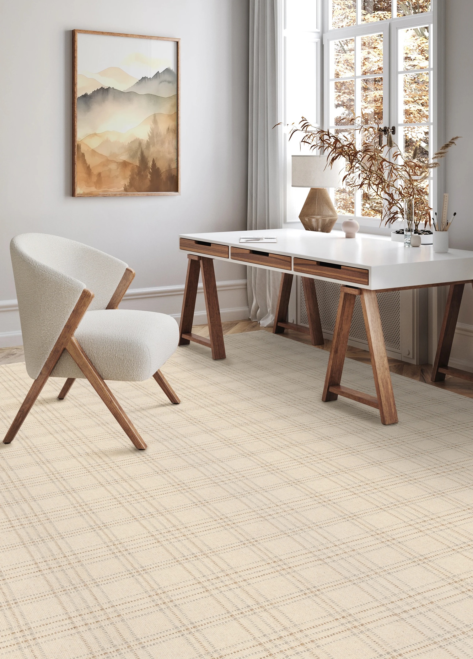 Custom Rugs, Runners & Rounds Pristine Plaid New Wave Collection Other Flat weave Rug