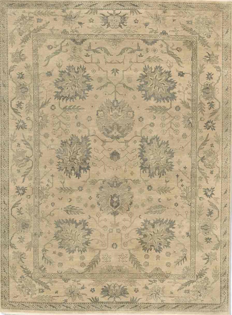 Oushak Rugs TURK-1 16224 Ivory - Beige Hand Knotted Rug