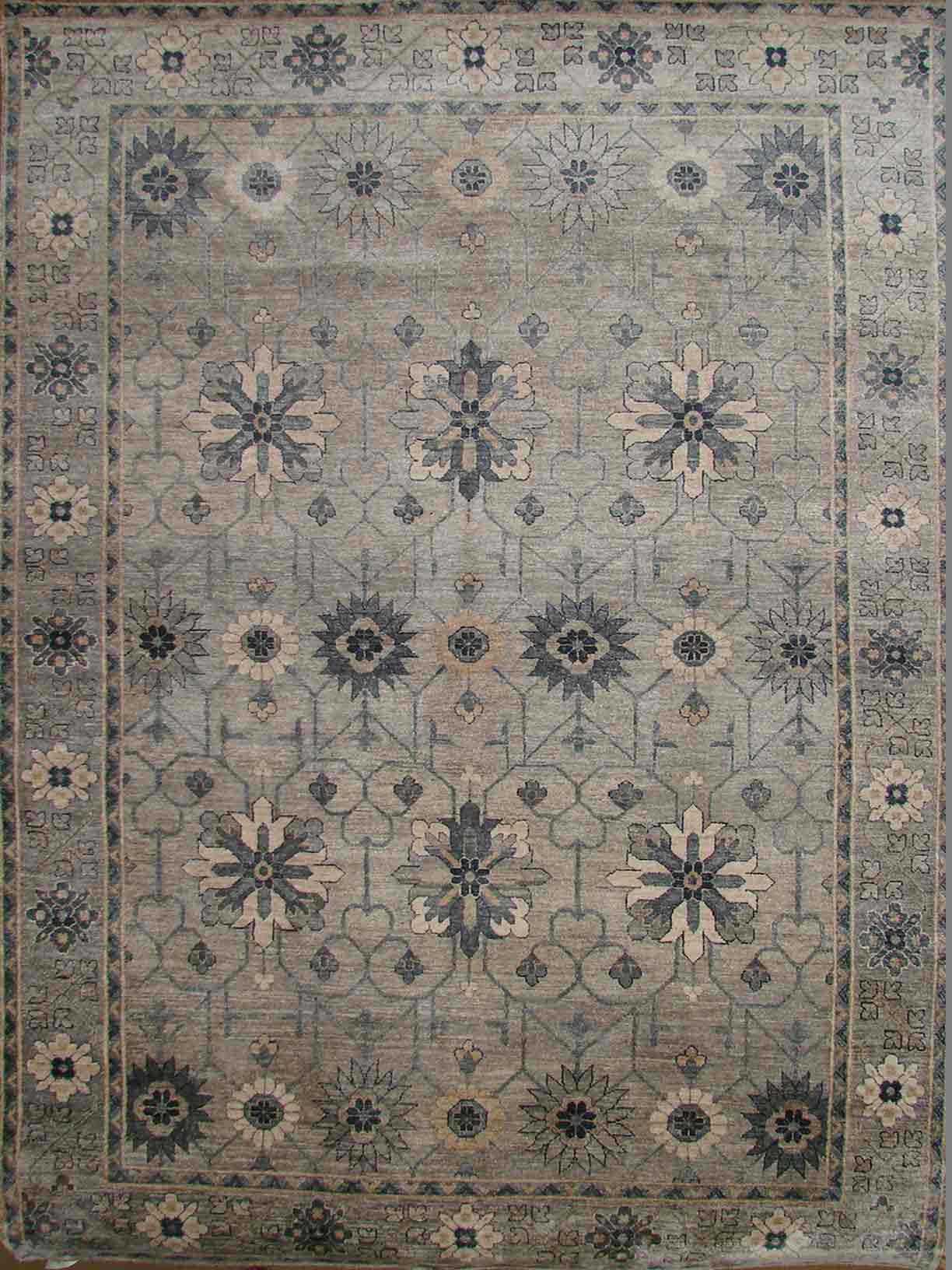Oushak Rugs B.SILK 19116 Ivory - Beige Hand Knotted Rug