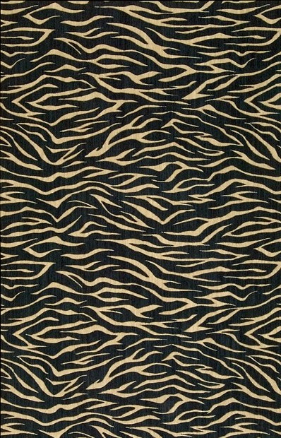 Animal Print Rugs & Cow Hides  COSMOPOLITAN CS-29MID Black - Charcoal & Ivory - Beige Machine Made Rug
