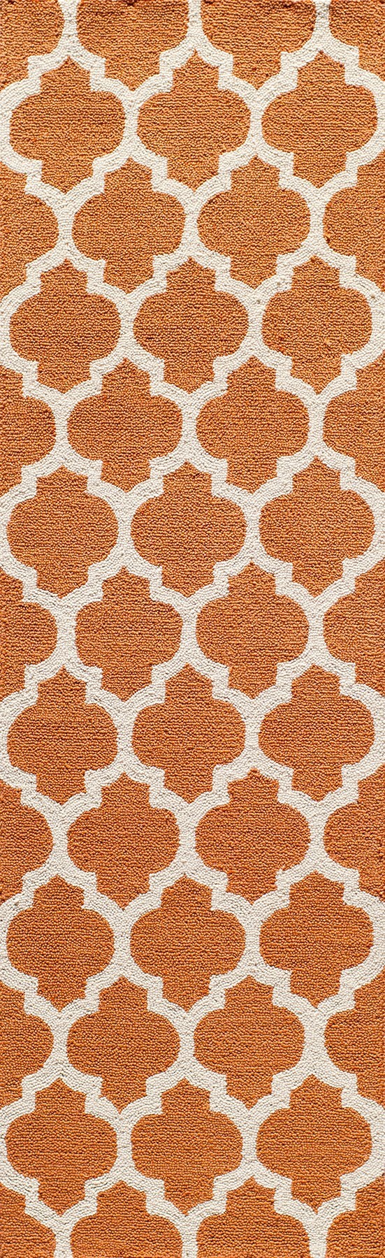 Contemporary Rugs & Transitional Rugs GEO GEO-04PUM Rust - Orange & Ivory - Beige Hand Tufted Rug