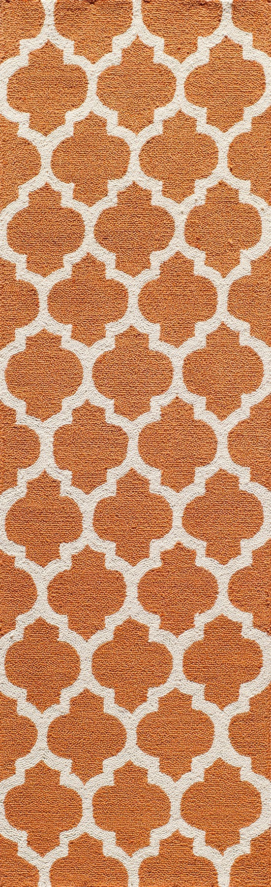 Contemporary & Transitional Rugs GEO GEO-04PUM Rust - Orange & Ivory - Beige Hand Tufted Rug