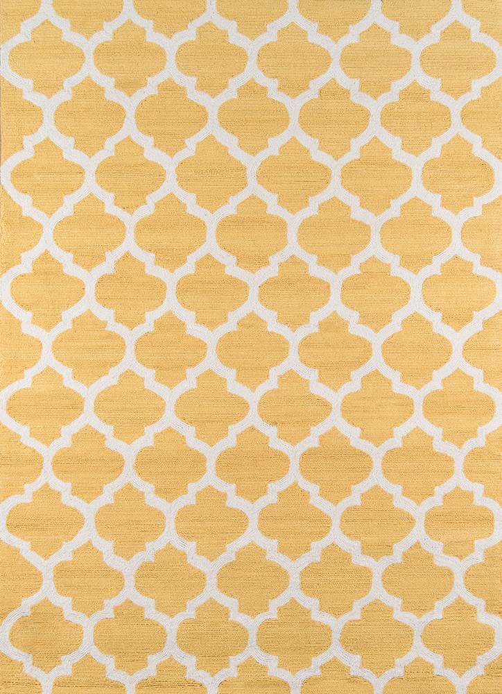 Contemporary Rugs & Transitional Rugs GEO GEO-04YEL Lt. Gold - Gold & Ivory - Beige Hand Tufted Rug
