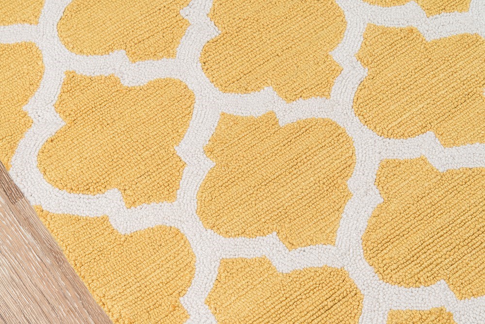 Contemporary Rugs & Transitional Rugs GEO GEO-04YEL Lt. Gold - Gold & Ivory - Beige Hand Tufted Rug