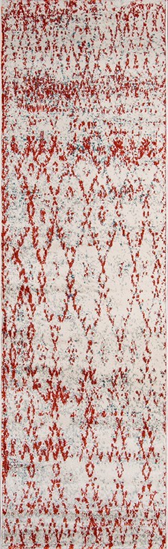 Contemporary & Transitional Rugs LOFT LO-10RST Ivory - Beige & Rust - Orange Machine Made Rug