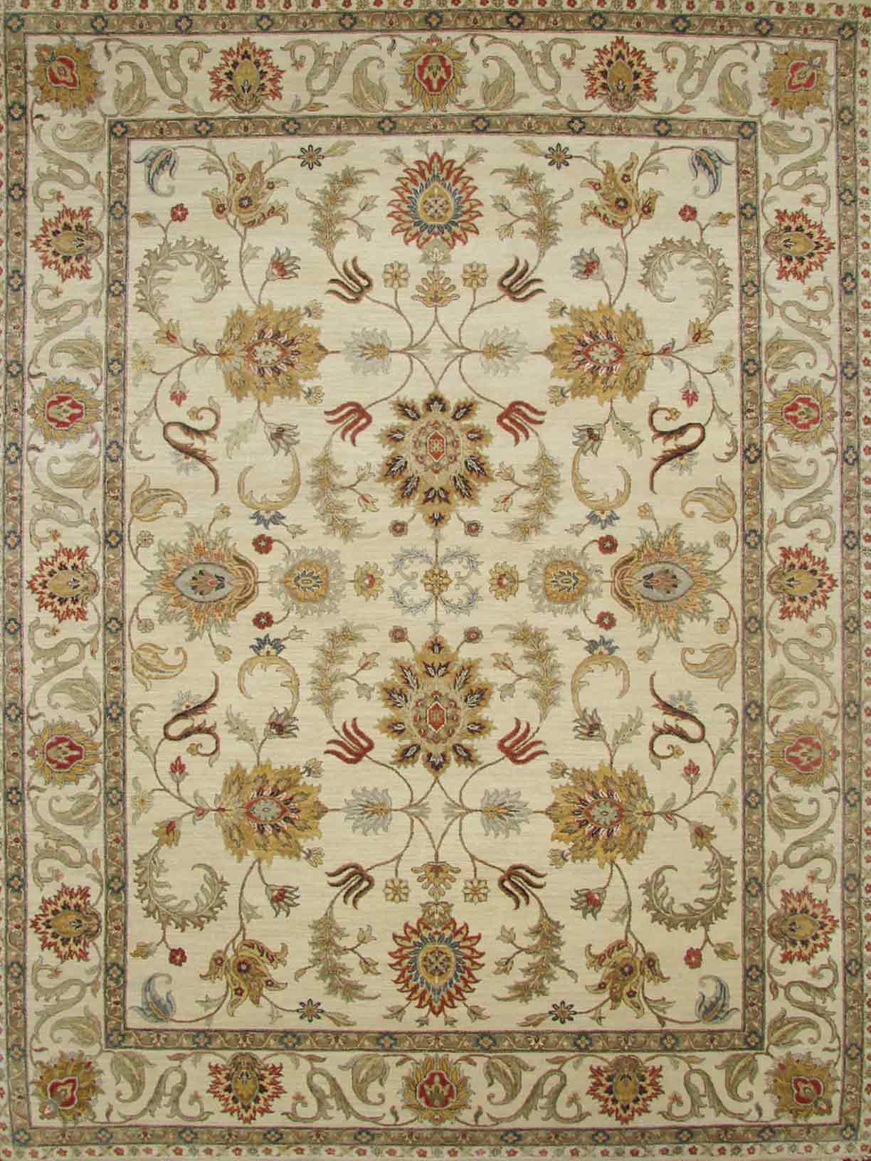 Traditional & Oriental Rugs SULTAN 18957 Ivory - Beige Hand Knotted Rug