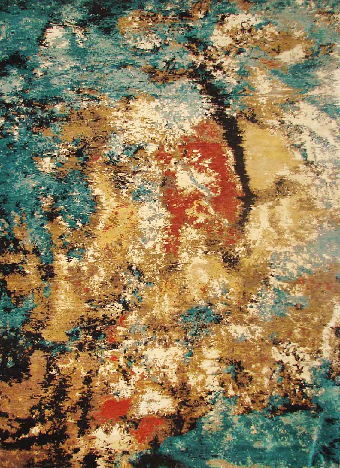 Contemporary Rugs & Transitional Rugs ZAAL 16265 Multi Hand Knotted Rug
