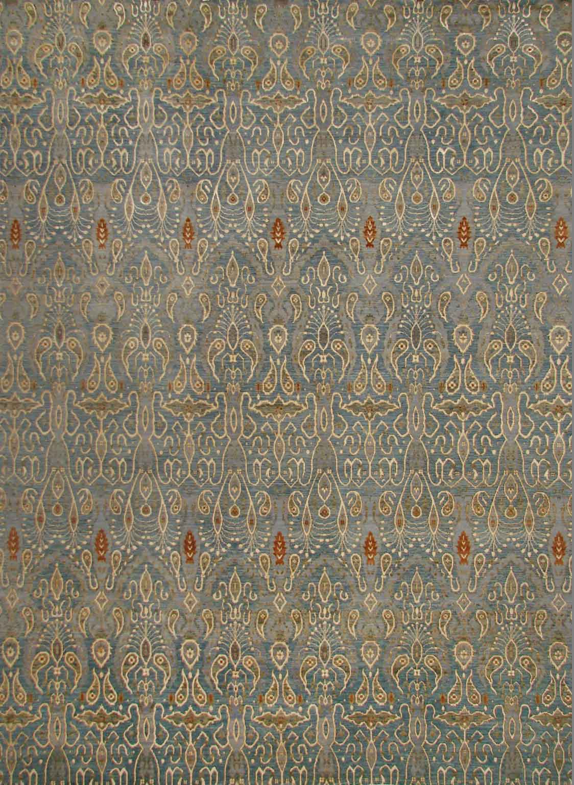 Transitional & Casual Rugs SULTAN 17648 Medium Blue - Navy & Multi Hand Knotted Rug