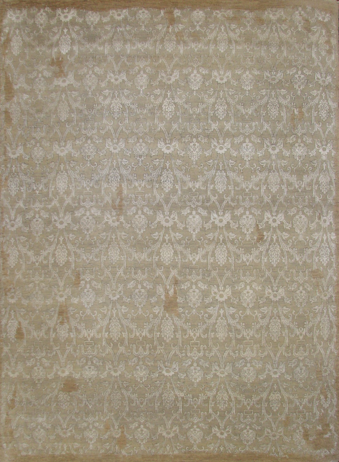 Contemporary Rugs & Transitional Rugs SAPPHIRE 19130 Lt. Blue - Blue & Lt. Green Hand Knotted Rug