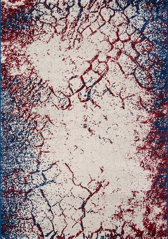 Contemporary Rugs & Transitional Rugs LOFT LO-06NAVY Medium Blue - Navy & Multi Machine Made Rug