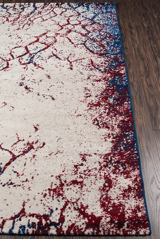Contemporary Rugs & Transitional Rugs LOFT LO-06NAVY Medium Blue - Navy & Multi Machine Made Rug
