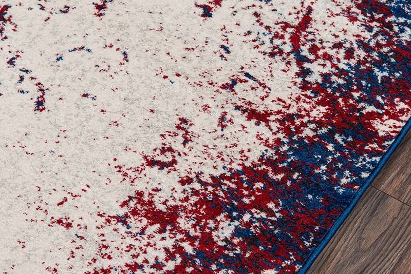 Contemporary Rugs & Transitional Rugs LOFT LO-06NAVY Medium Blue - Navy & Multi Machine Made Rug