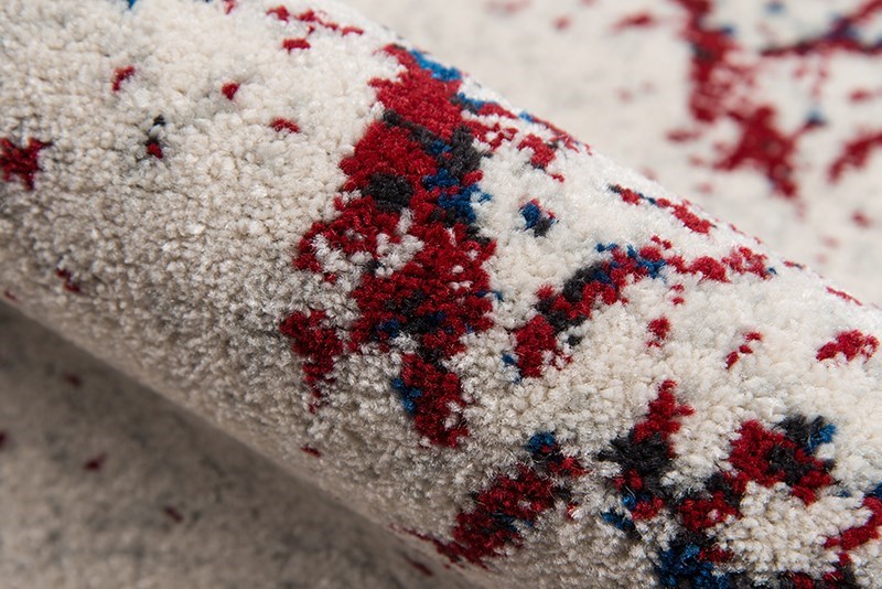 Contemporary Rugs & Transitional Rugs LOFT LO-06NAVY Medium Blue - Navy & Multi Machine Made Rug